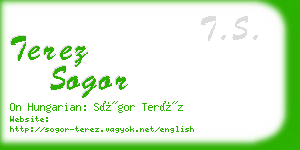 terez sogor business card